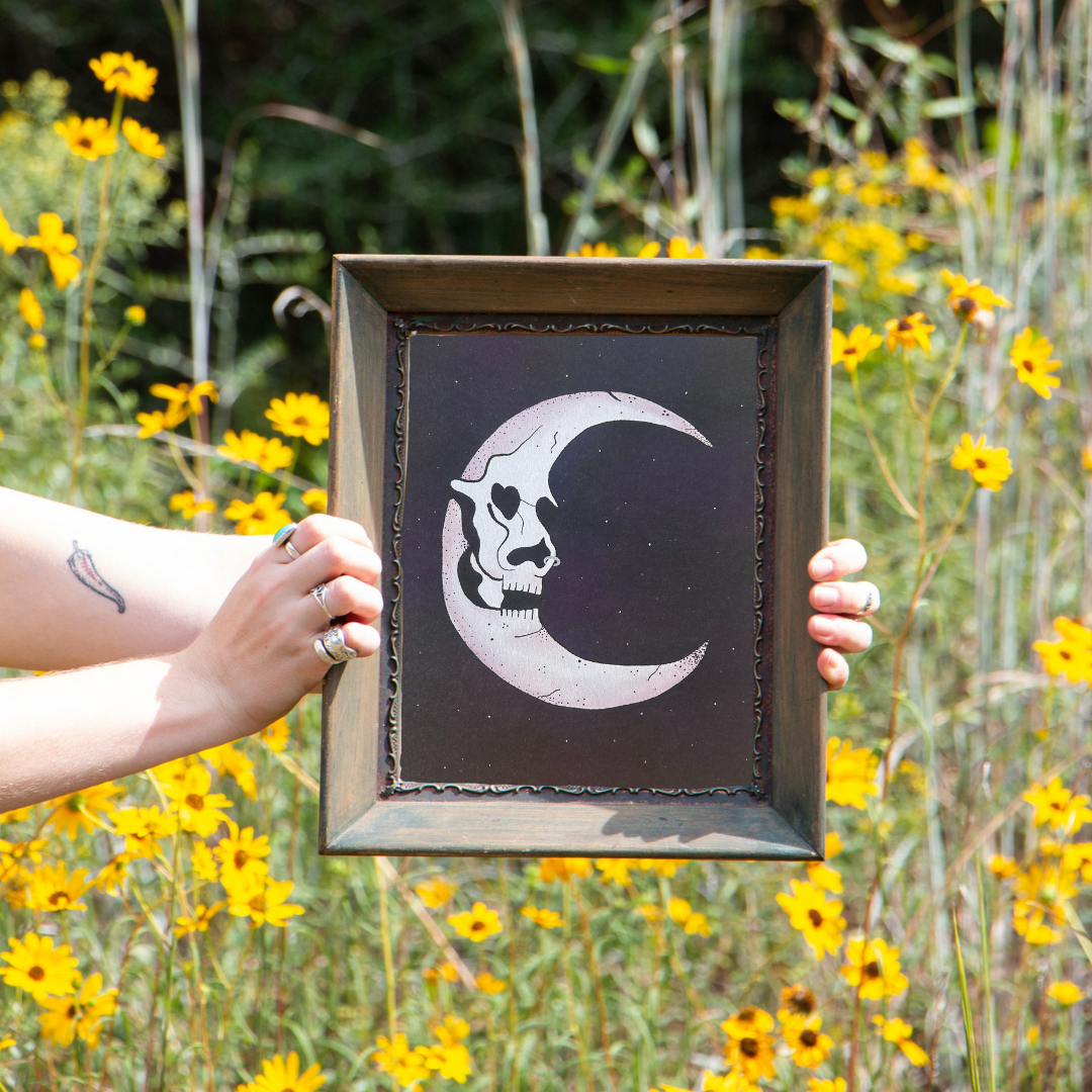 Killing Moon Illustrated Art Print on Matte Hemp Paper