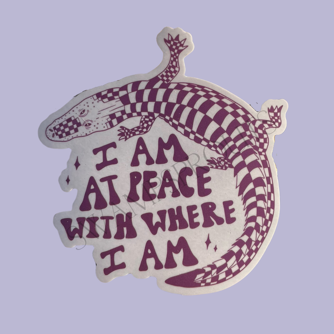 Peaceful Alligator Vinyl Sticker