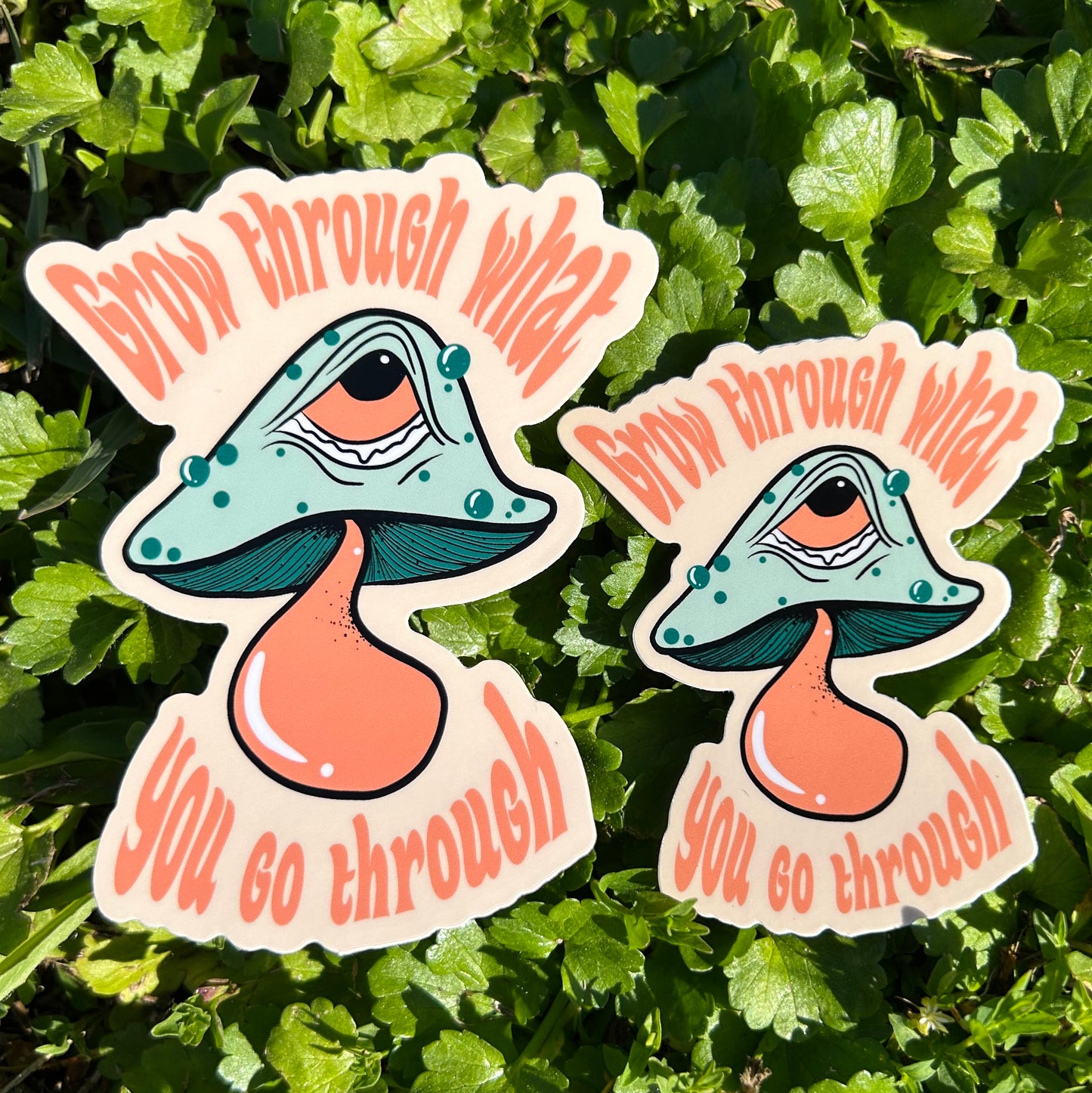 Growth Mushroom Vinyl Sticker