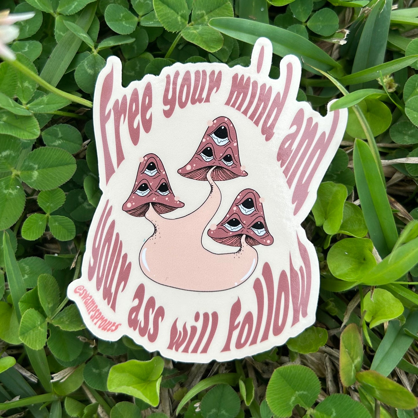 Free Your Mind Mushroom Vinyl Sticker
