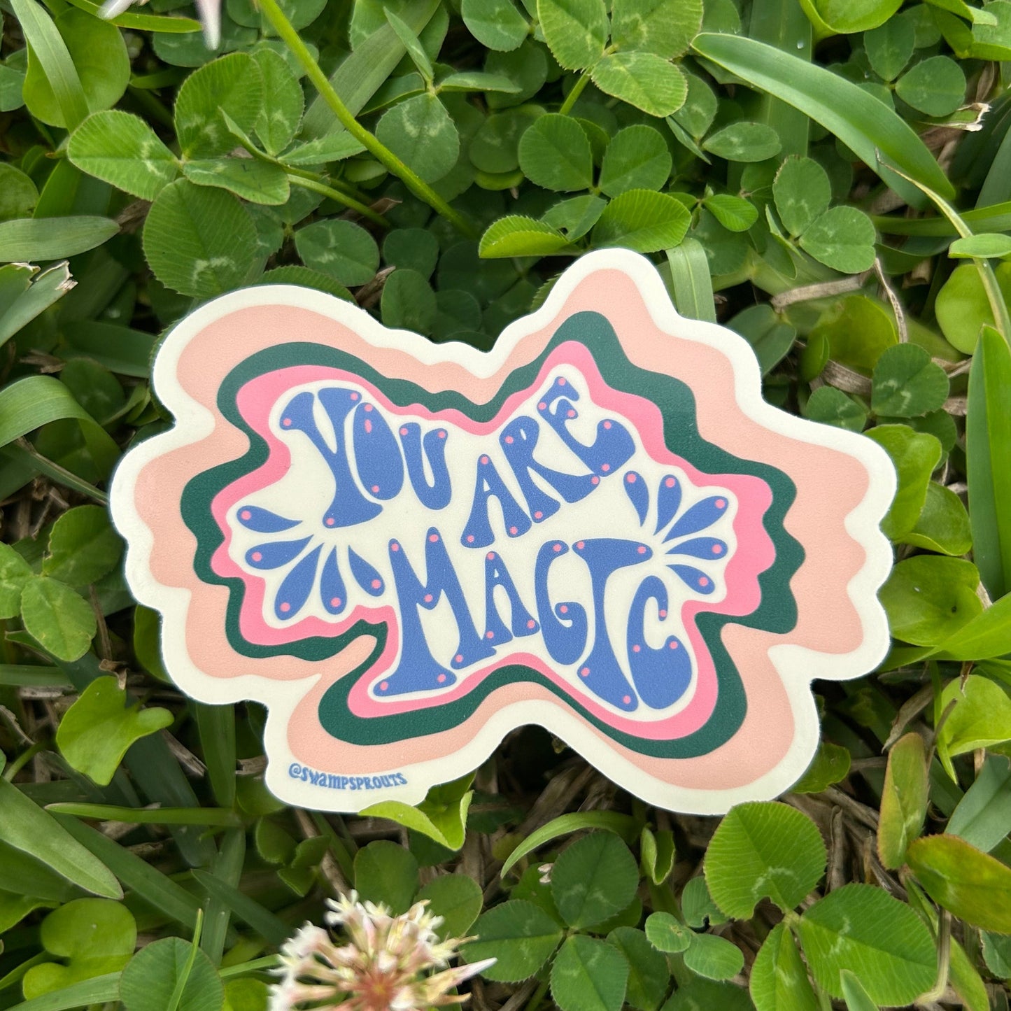 You Are Magic Rainbow Groovy Vinyl Sticker