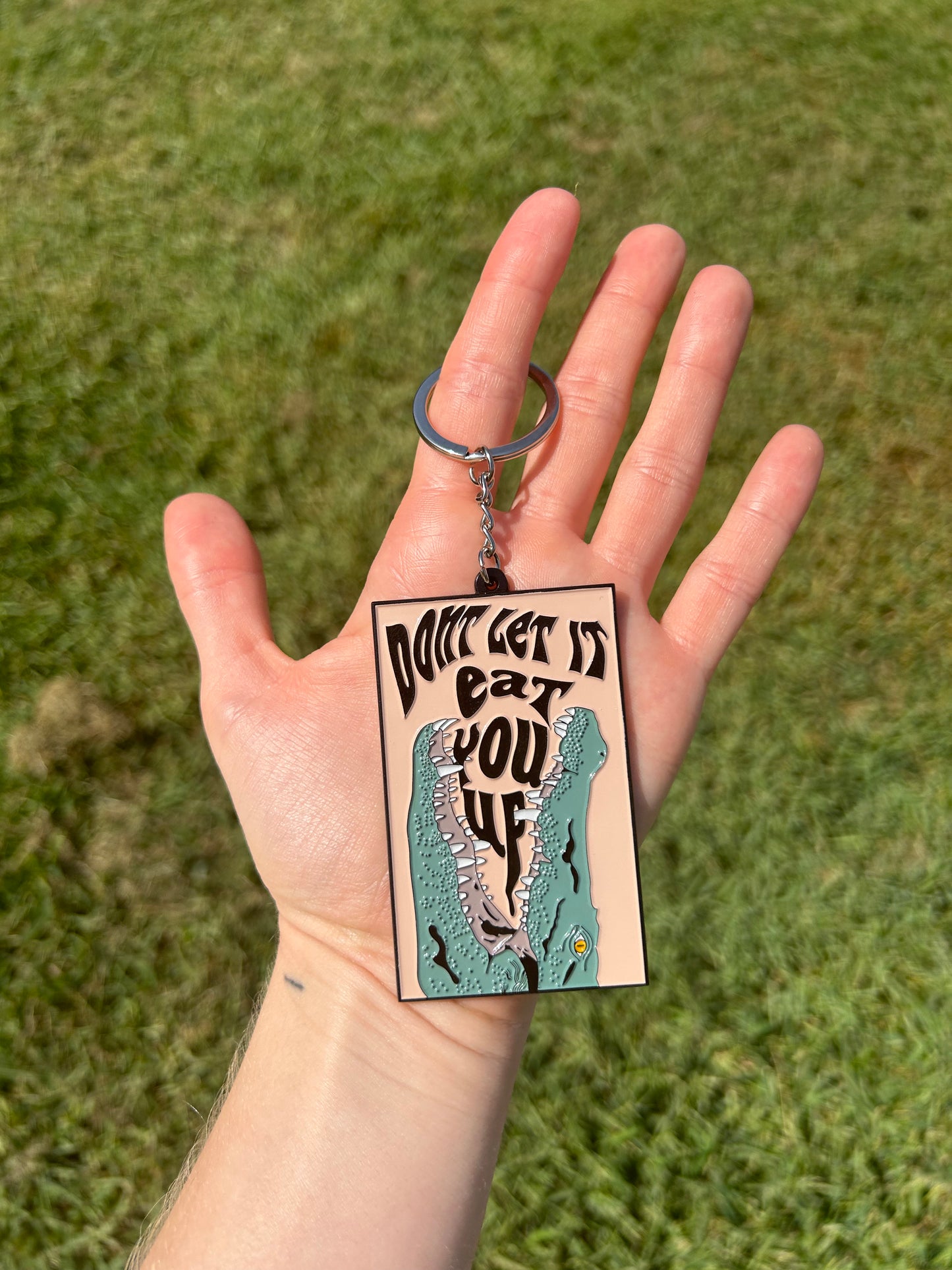 Louisiana Alligator Soft Enamel Keychain with Keyring