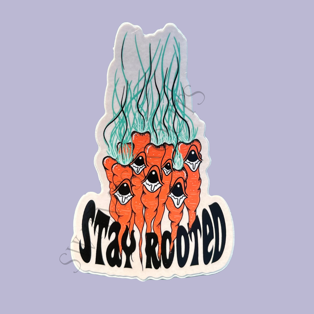 Carrot Stay Rooted Vinyl Sticker