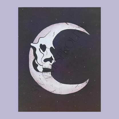 Killing Moon Illustrated Art Print on Matte Hemp Paper
