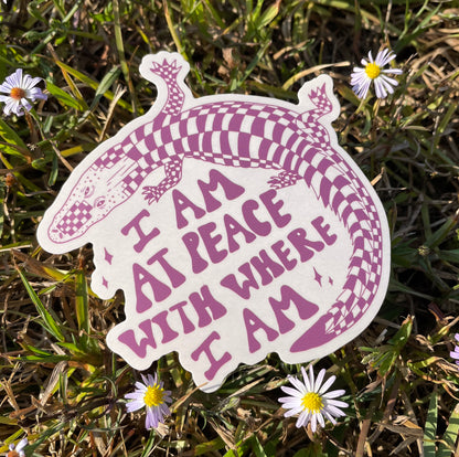 Peaceful Alligator Vinyl Sticker