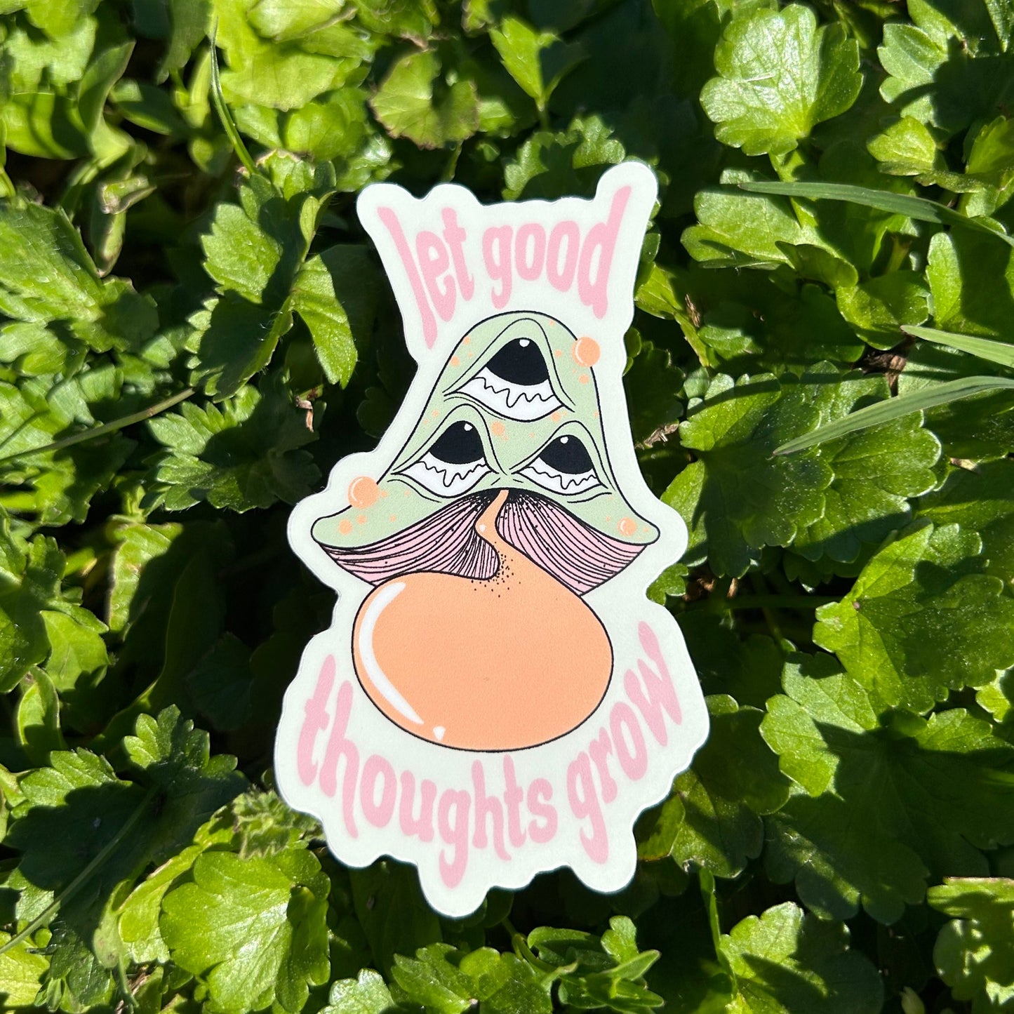Good Thoughts Mushroom Vinyl Sticker
